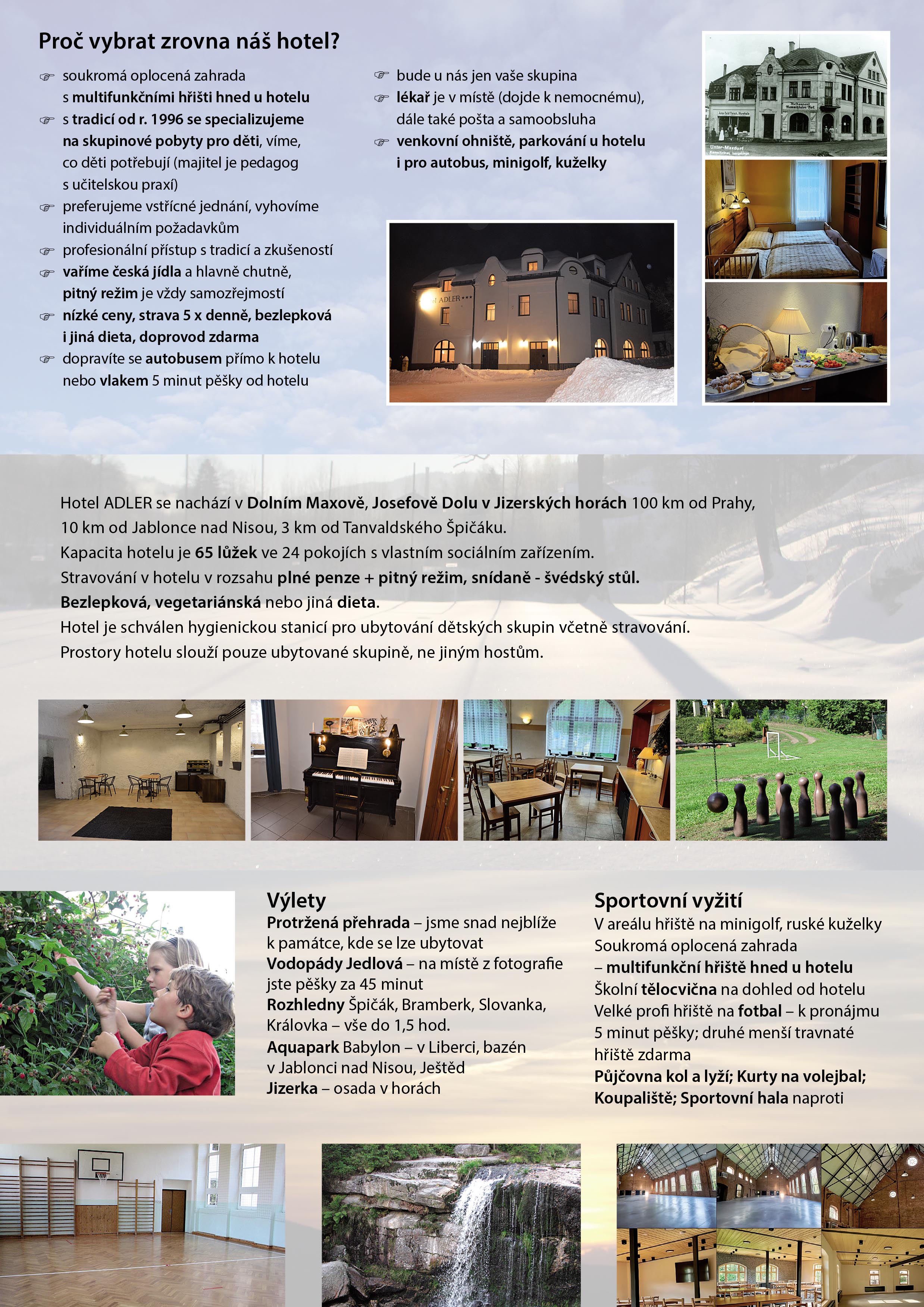 Leták Hotel ADLER – II. strana